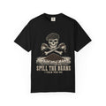 Skull & Spoons Coffee T-Shirt — "Spill the Beans" Vintage Café Tee