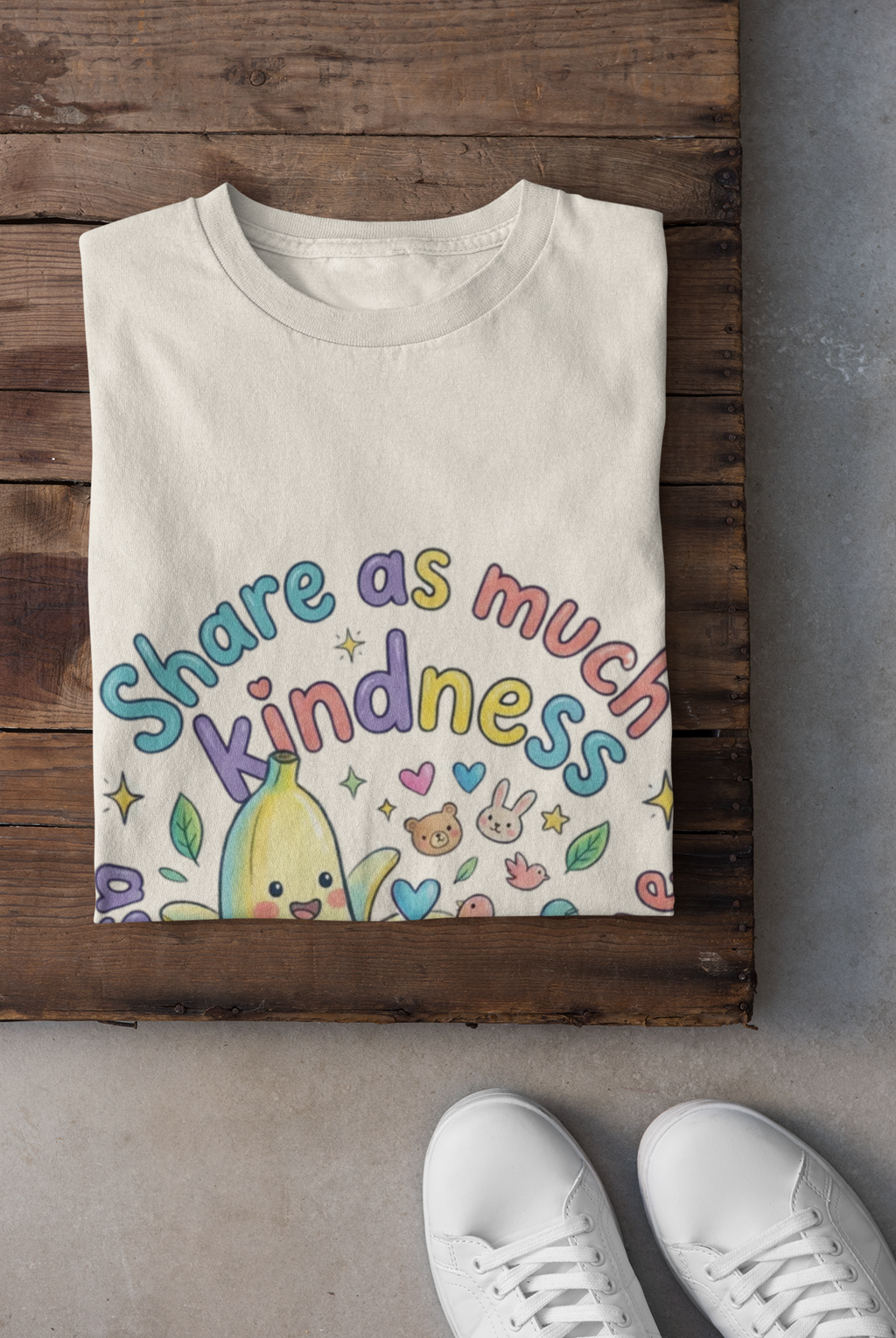 The Kindness Banana Tee | Retro Kawaii Dopamine Dressing Essential | Premium Heavyweight Graphic Tee