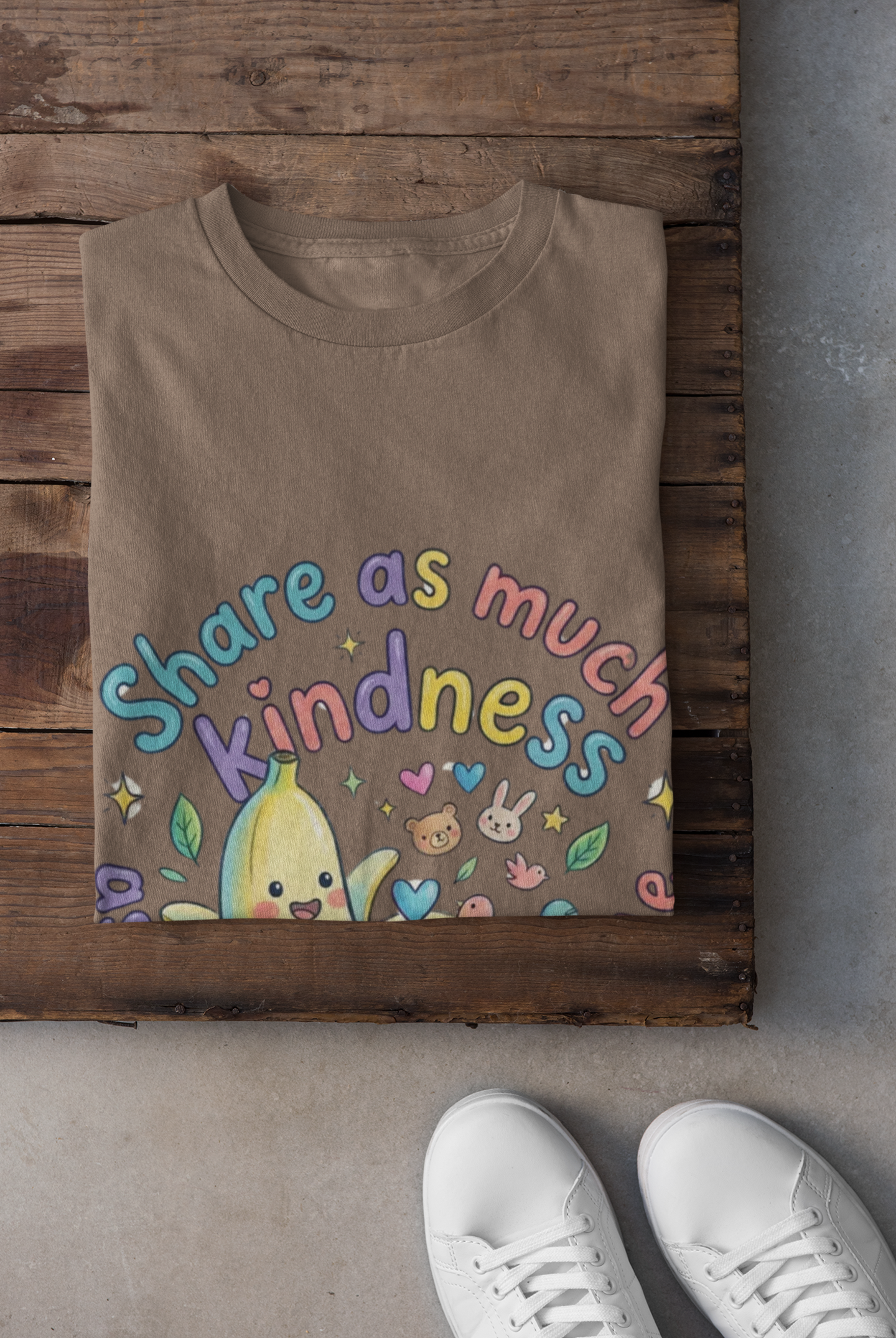 The Kindness Banana Tee | Retro Kawaii Dopamine Dressing Essential | Premium Heavyweight Graphic Tee