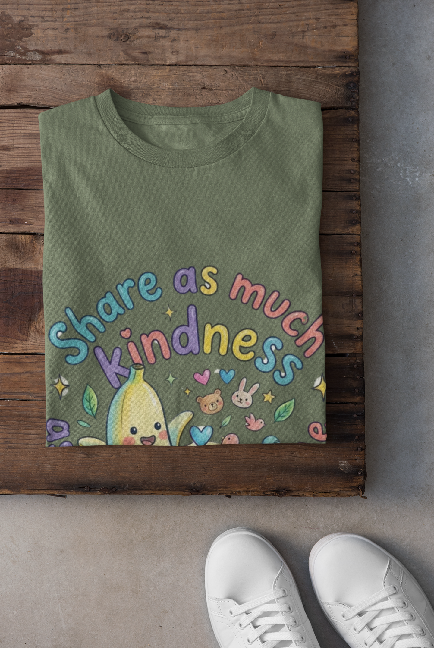 The Kindness Banana Tee | Retro Kawaii Dopamine Dressing Essential | Premium Heavyweight Graphic Tee