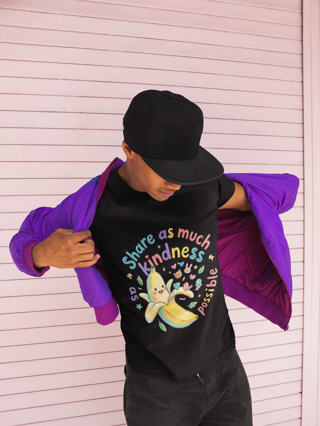 The Kindness Banana Tee | Retro Kawaii Dopamine Dressing Essential | Premium Heavyweight Graphic Tee